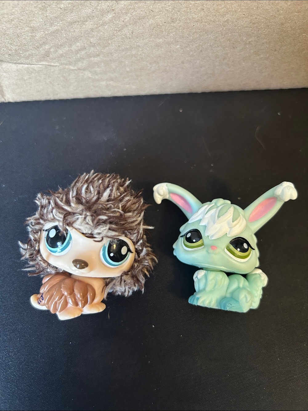 Littlest Pet Shop Blue Angora Bunny & Brown Porcupine
